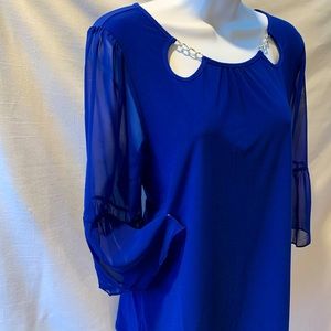 Better than basic!Embellished jersey top!